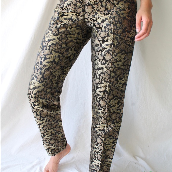 Vintage 90s silk trousers// sold - Picture 4 of 5